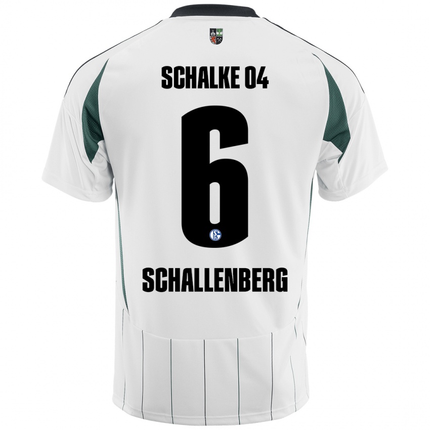 Kinder Ron Schallenberg #6 Weiß Grün Auswärtstrikot Trikot 2024/25 T-Shirt Schweiz