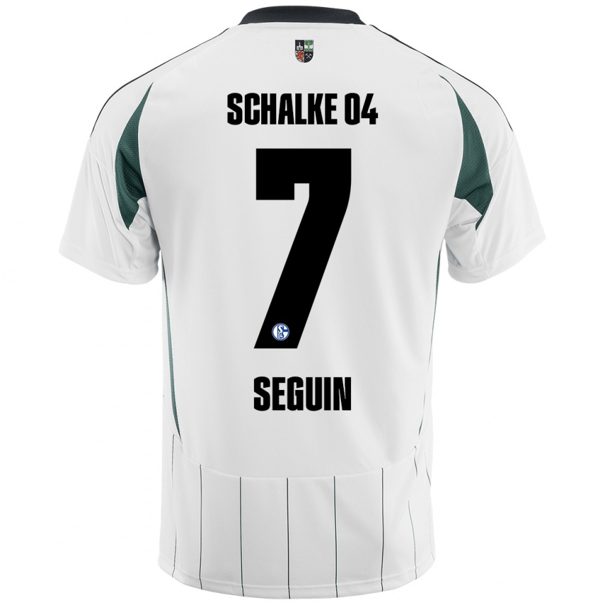 Kinder Paul Seguin #7 Weiß Grün Auswärtstrikot Trikot 2024/25 T-Shirt Schweiz