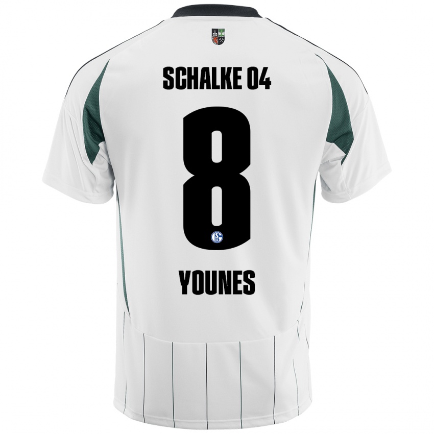 Kinder Amin Younes #8 Weiß Grün Auswärtstrikot Trikot 2024/25 T-Shirt Schweiz