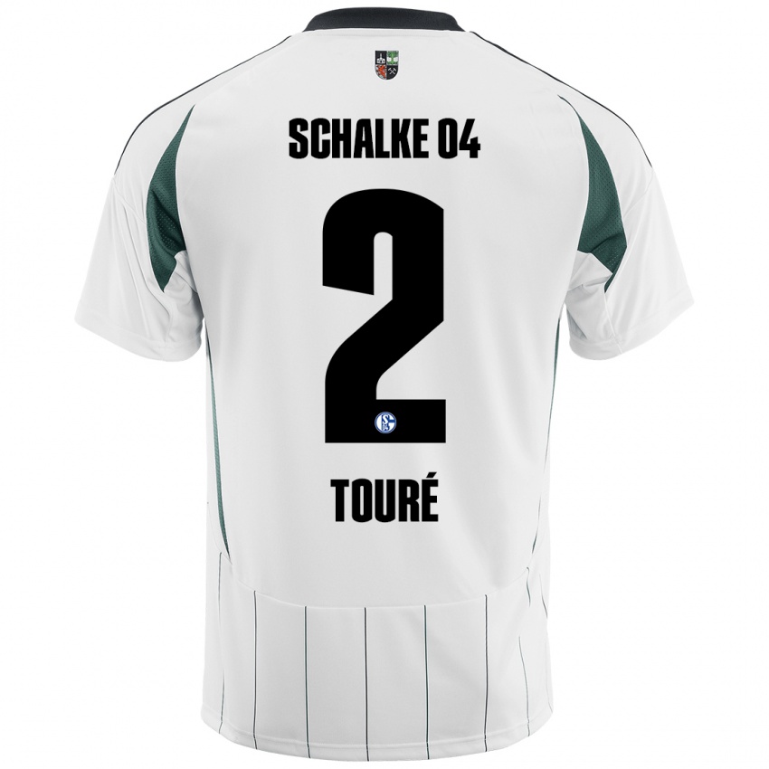 Kinder Tidiane Touré #2 Weiß Grün Auswärtstrikot Trikot 2024/25 T-Shirt Schweiz