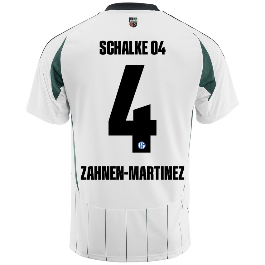 Kinder Pablo Zahnen-Martinez #4 Weiß Grün Auswärtstrikot Trikot 2024/25 T-Shirt Schweiz