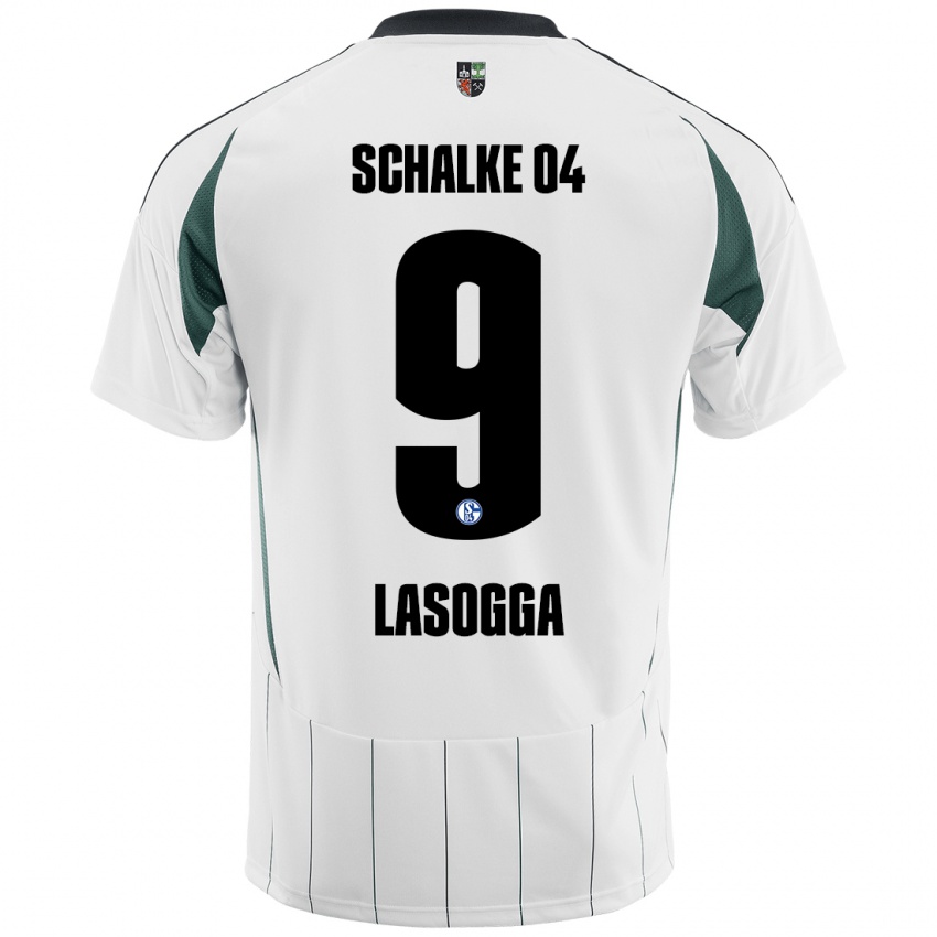 Kinder Pierre-Michel Lasogga #9 Weiß Grün Auswärtstrikot Trikot 2024/25 T-Shirt Schweiz