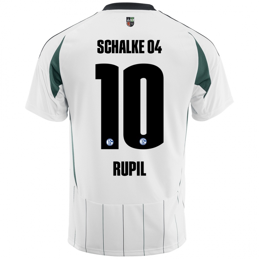 Kinder Timothé Rupil #10 Weiß Grün Auswärtstrikot Trikot 2024/25 T-Shirt Schweiz