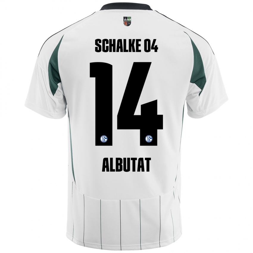 Kinder Tim Albutat #14 Weiß Grün Auswärtstrikot Trikot 2024/25 T-Shirt Schweiz