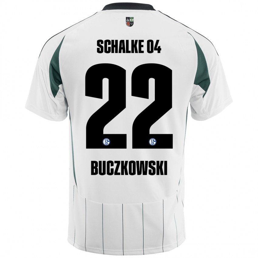 Kinder Philip Buczkowski #22 Weiß Grün Auswärtstrikot Trikot 2024/25 T-Shirt Schweiz