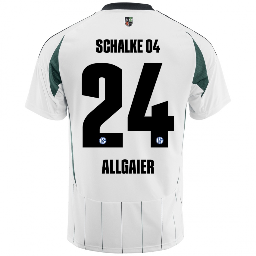 Kinder Felix Allgaier #24 Weiß Grün Auswärtstrikot Trikot 2024/25 T-Shirt Schweiz