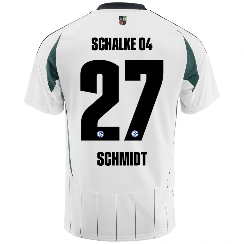 Kinder Tim Schmidt #27 Weiß Grün Auswärtstrikot Trikot 2024/25 T-Shirt Schweiz