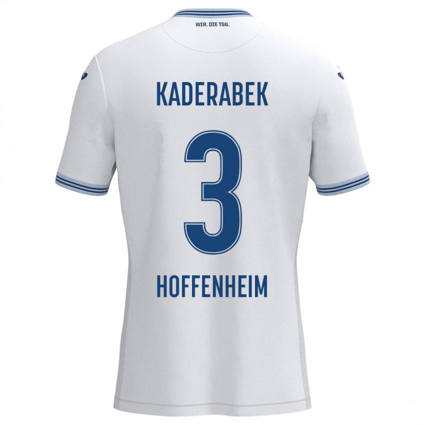 Kinder Pavel Kaderabek #3 Weiß Blau Auswärtstrikot Trikot 2024/25 T-Shirt Schweiz