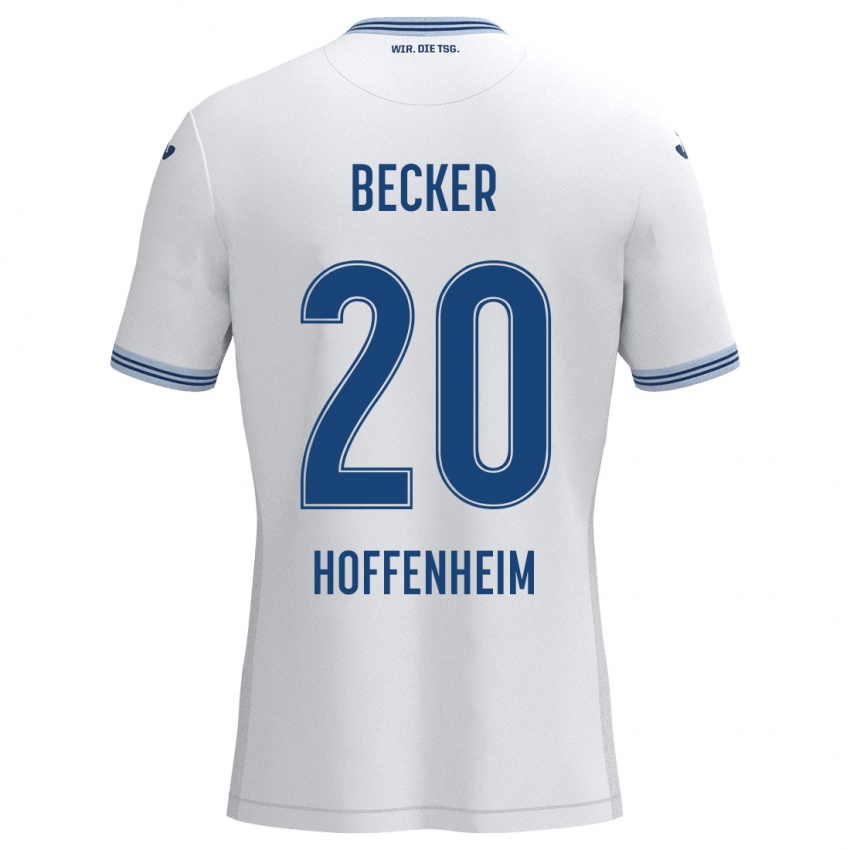 Kinder Finn Ole Becker #20 Weiß Blau Auswärtstrikot Trikot 2024/25 T-Shirt Schweiz