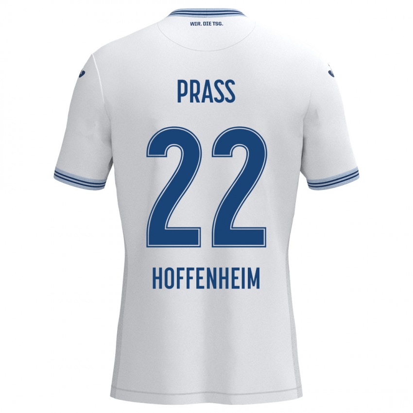 Kinder Alexander Prass #22 Weiß Blau Auswärtstrikot Trikot 2024/25 T-Shirt Schweiz