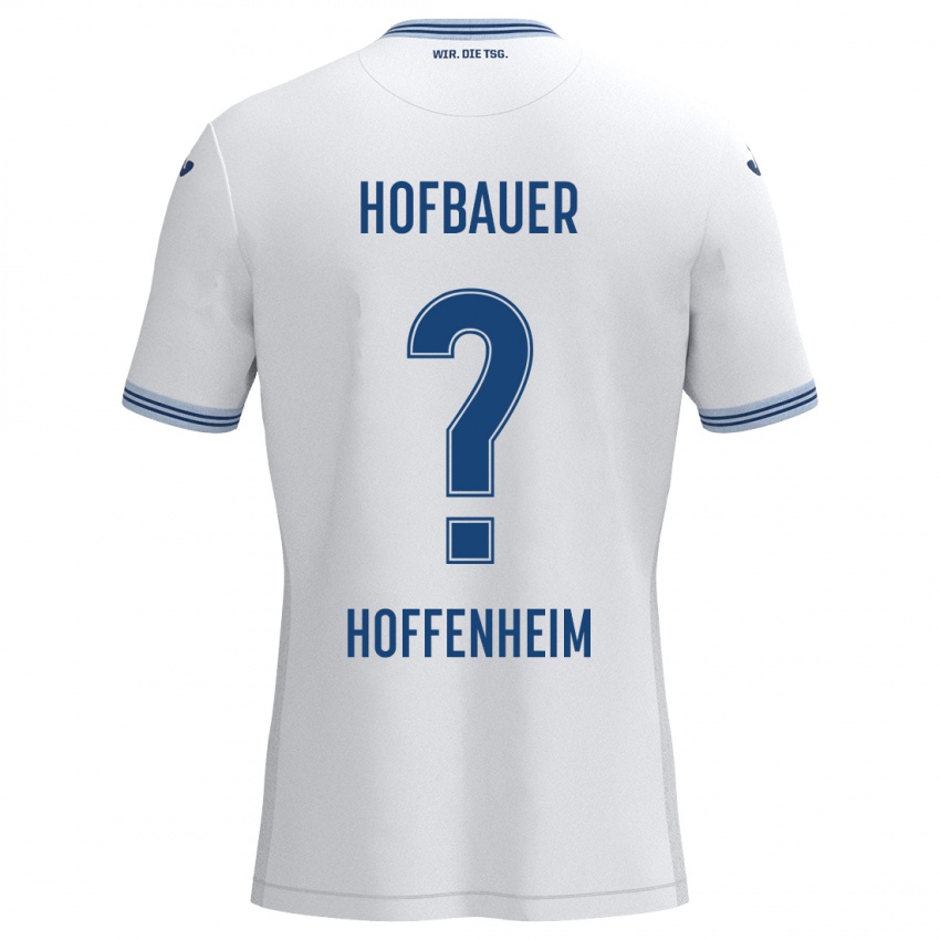 Kinder Anton Hofbauer #0 Weiß Blau Auswärtstrikot Trikot 2024/25 T-Shirt Schweiz