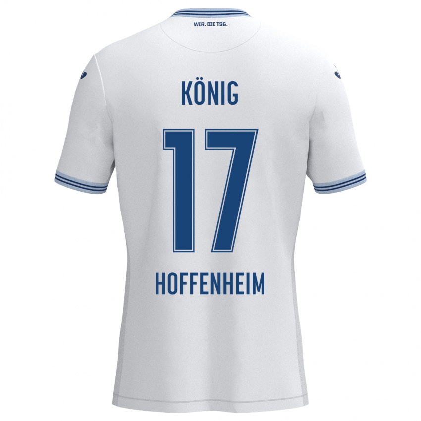 Kinder Noah König #17 Weiß Blau Auswärtstrikot Trikot 2024/25 T-Shirt Schweiz