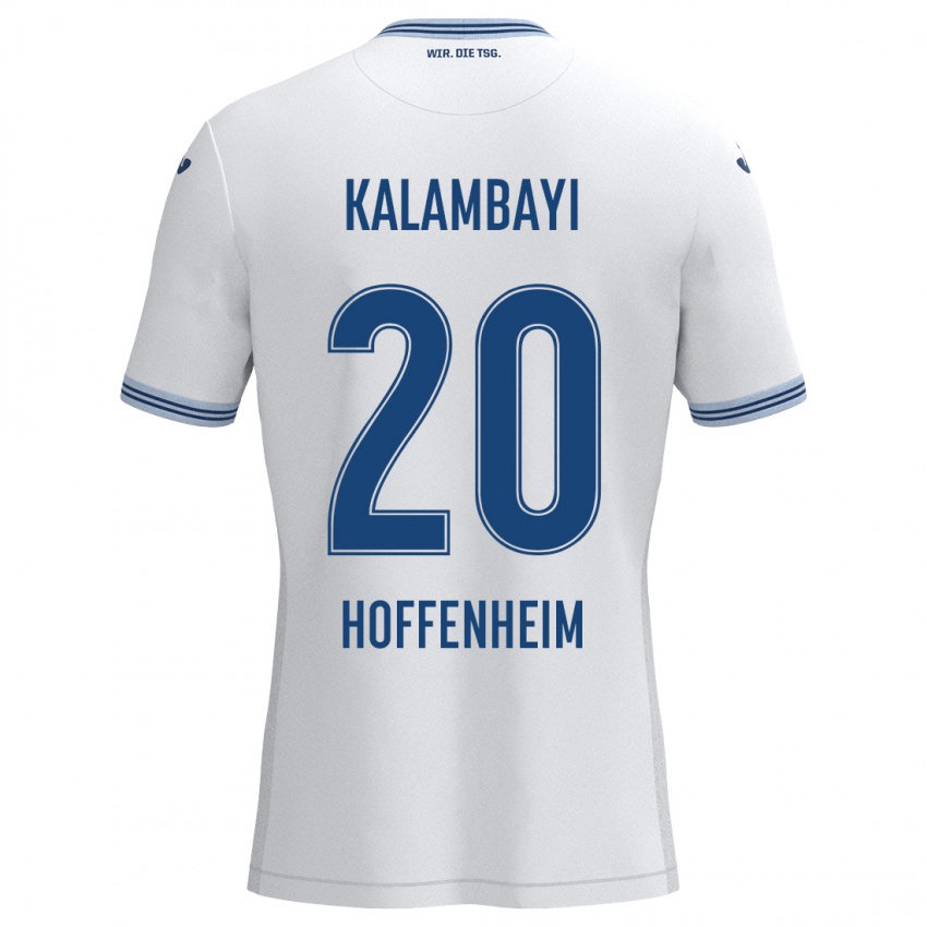 Kinder Simon Kalambayi #20 Weiß Blau Auswärtstrikot Trikot 2024/25 T-Shirt Schweiz