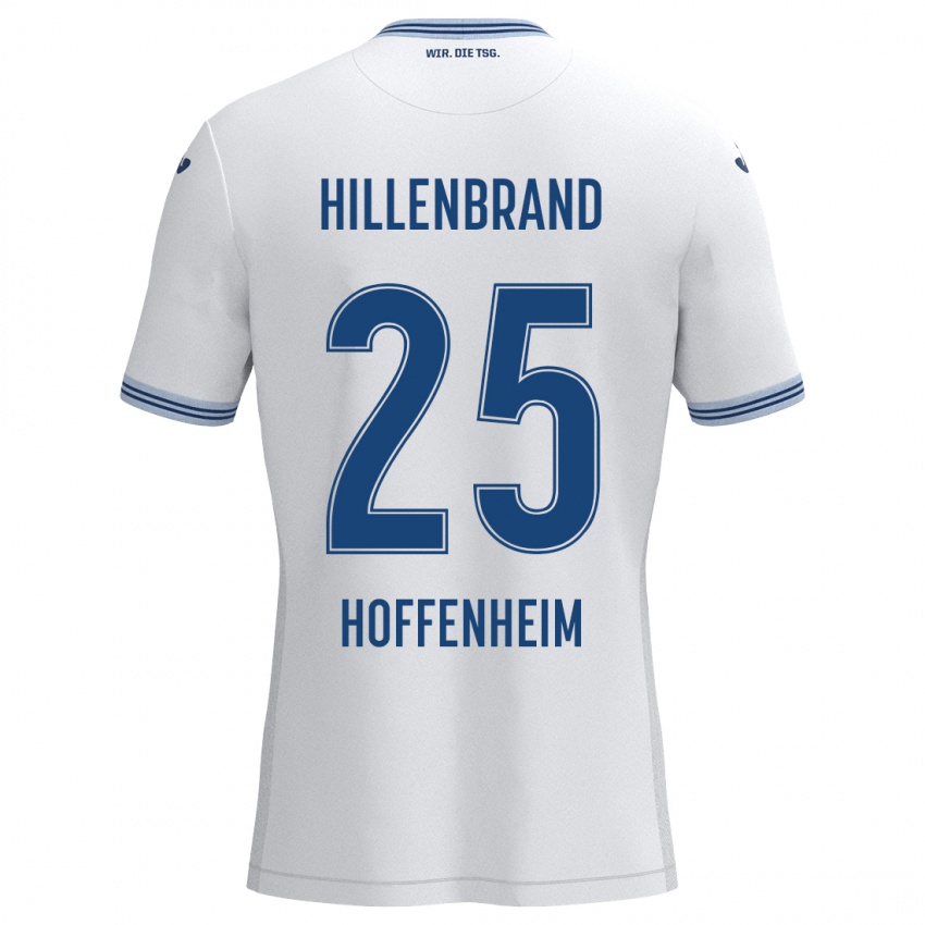 Kinder Jack Hillenbrand #25 Weiß Blau Auswärtstrikot Trikot 2024/25 T-Shirt Schweiz