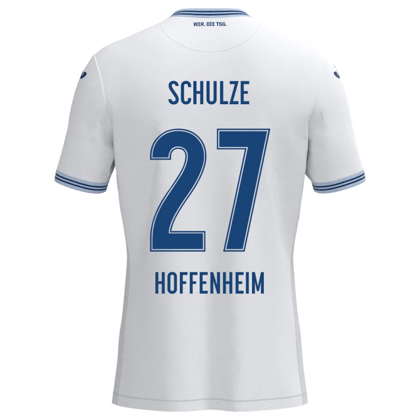 Kinder Louis Schulze #27 Weiß Blau Auswärtstrikot Trikot 2024/25 T-Shirt Schweiz