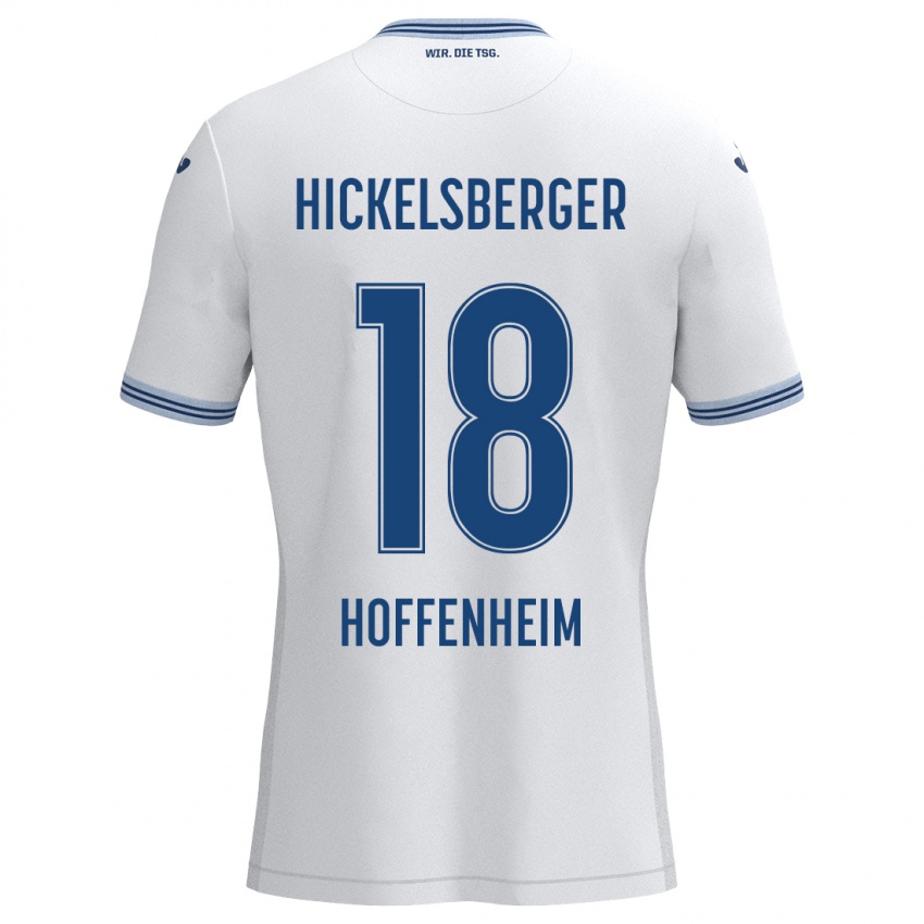 Kinder Julia Hickelsberger #18 Weiß Blau Auswärtstrikot Trikot 2024/25 T-Shirt Schweiz