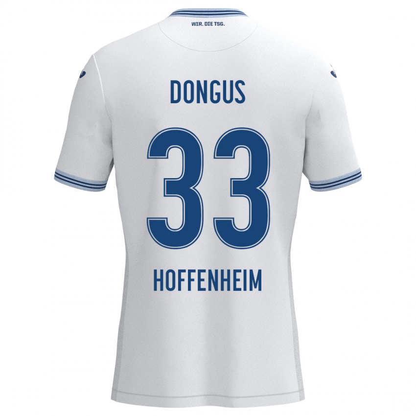 Kinder Fabienne Dongus #33 Weiß Blau Auswärtstrikot Trikot 2024/25 T-Shirt Schweiz