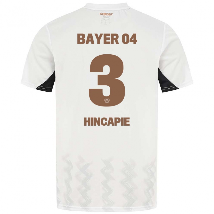 Kinder Piero Hincapié #3 Weiß Schwarz Auswärtstrikot Trikot 2024/25 T-Shirt Schweiz