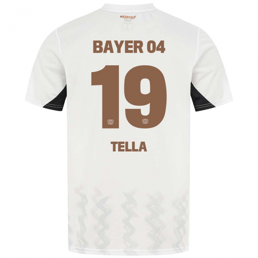 Enfant Maillot Nathan Tella #19 Blanc Noir Tenues Extérieur 2024/25 T-Shirt Suisse