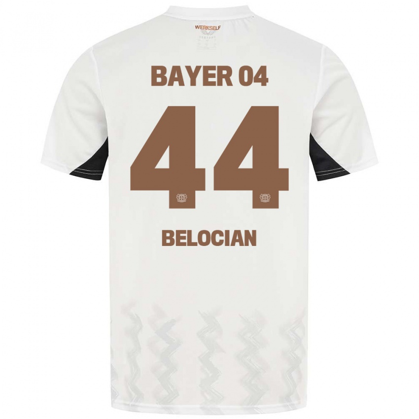 Kinder Jeanuël Belocian #44 Weiß Schwarz Auswärtstrikot Trikot 2024/25 T-Shirt Schweiz