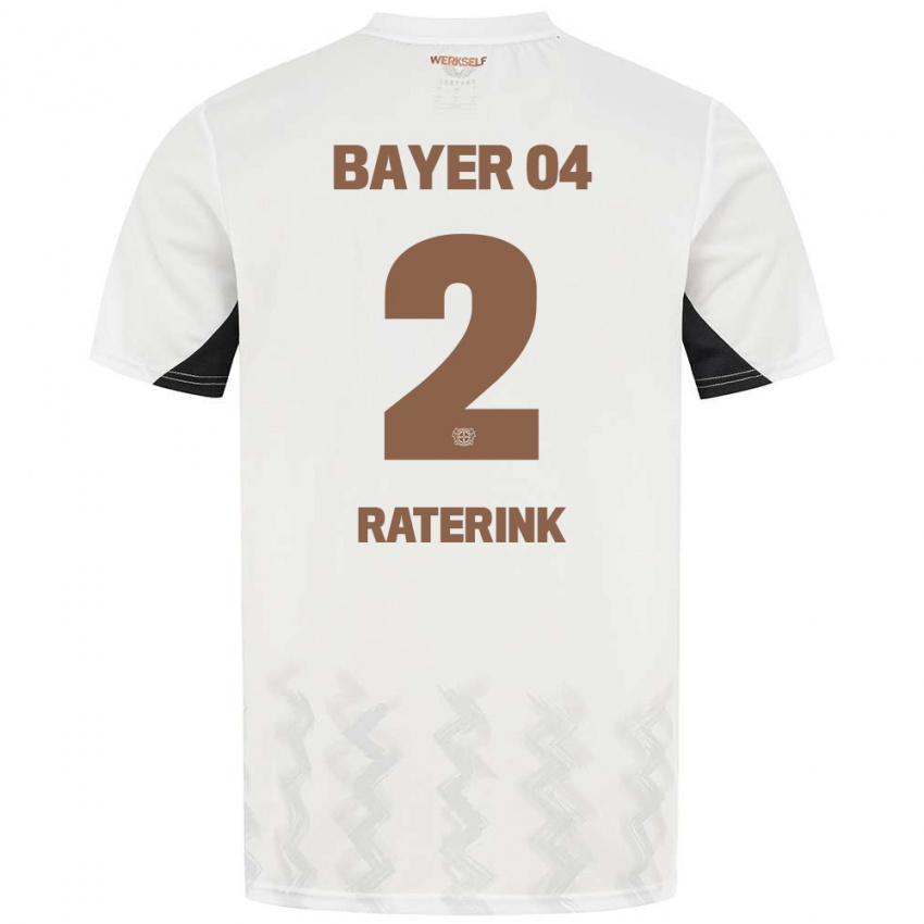 Kinder Othniël Raterink #2 Weiß Schwarz Auswärtstrikot Trikot 2024/25 T-Shirt Schweiz