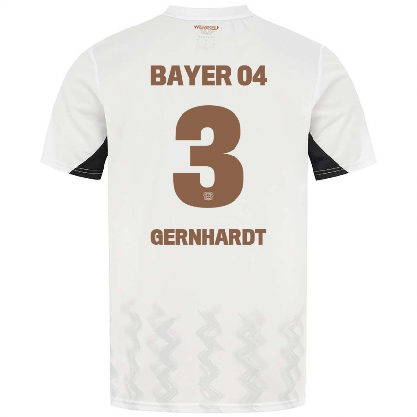 Kinder Nils Gernhardt #3 Weiß Schwarz Auswärtstrikot Trikot 2024/25 T-Shirt Schweiz