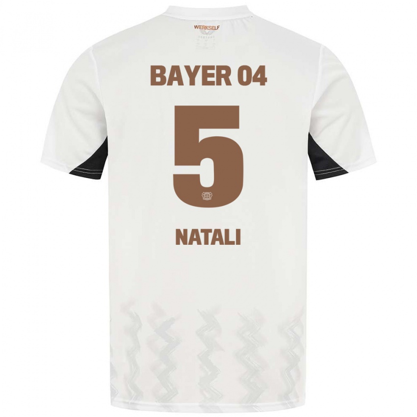 Kinder Andrea Natali #5 Weiß Schwarz Auswärtstrikot Trikot 2024/25 T-Shirt Schweiz