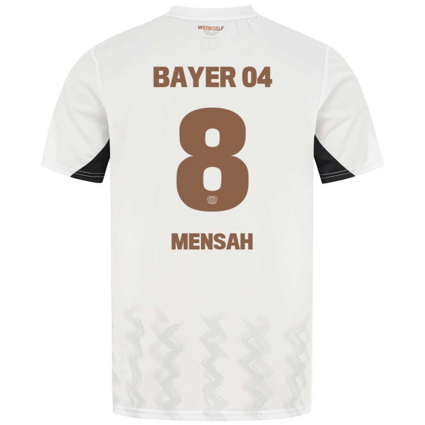 Kinder Naba Mensah #8 Weiß Schwarz Auswärtstrikot Trikot 2024/25 T-Shirt Schweiz