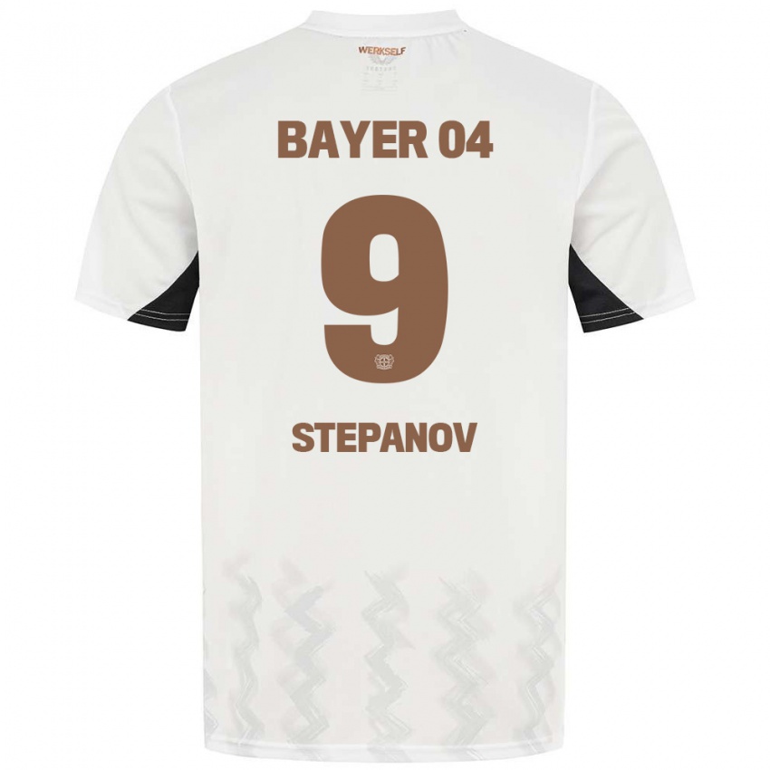 Kinder Artem Stepanov #9 Weiß Schwarz Auswärtstrikot Trikot 2024/25 T-Shirt Schweiz