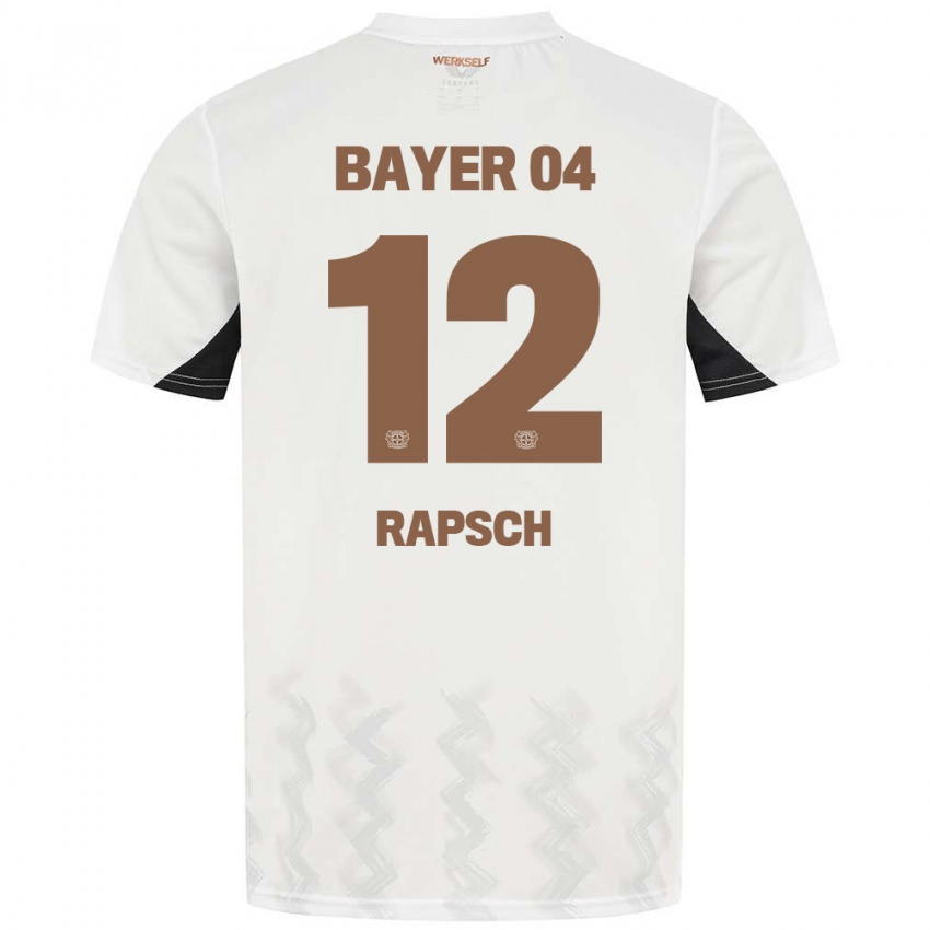 Kinder Simeon Rapsch #12 Weiß Schwarz Auswärtstrikot Trikot 2024/25 T-Shirt Schweiz