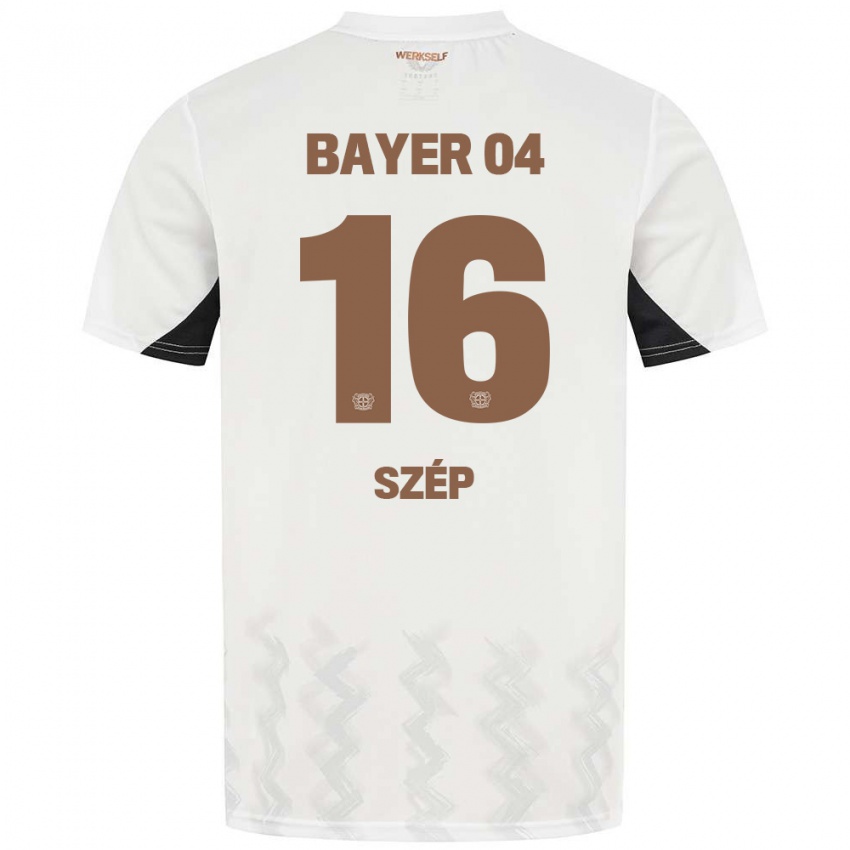 Kinder Márton Szép #16 Weiß Schwarz Auswärtstrikot Trikot 2024/25 T-Shirt Schweiz