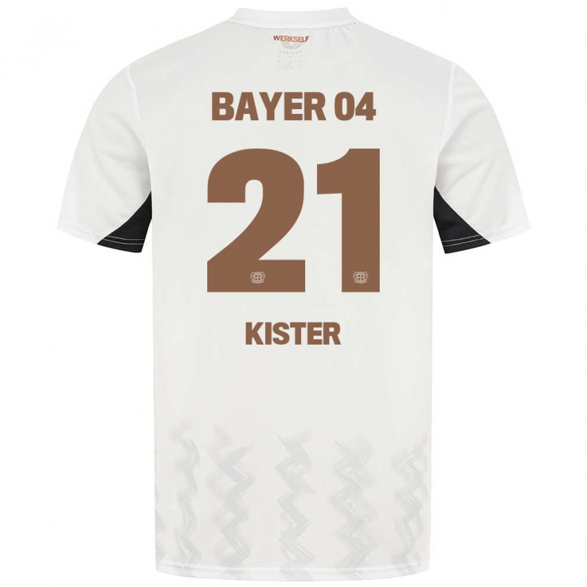 Kinder Akim Kister #21 Weiß Schwarz Auswärtstrikot Trikot 2024/25 T-Shirt Schweiz