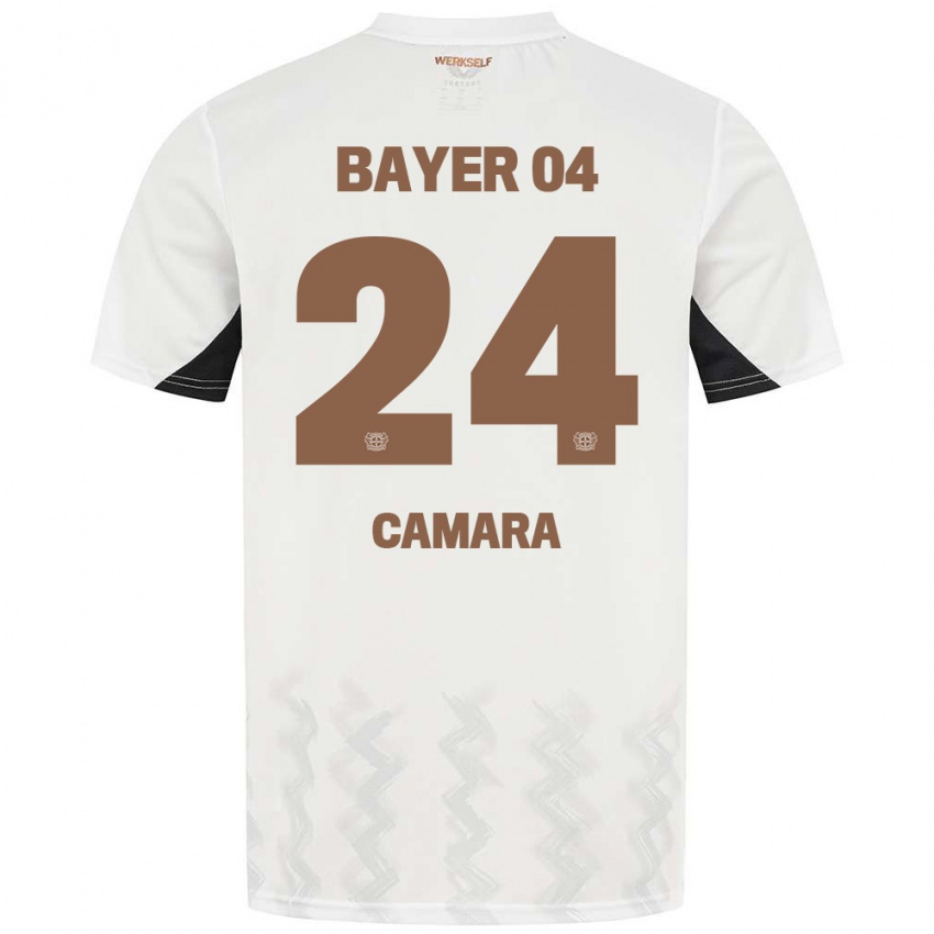 Kinder Nourdine Camara #24 Weiß Schwarz Auswärtstrikot Trikot 2024/25 T-Shirt Schweiz