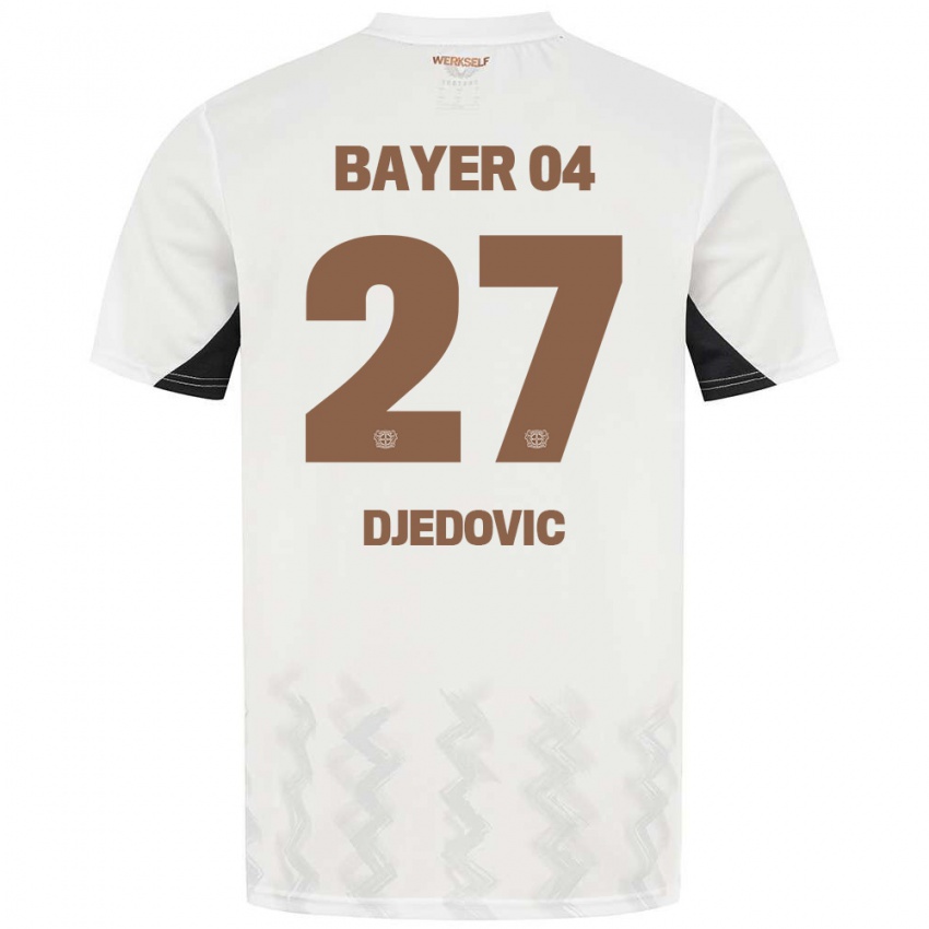 Kinder Seldin Djedovic #27 Weiß Schwarz Auswärtstrikot Trikot 2024/25 T-Shirt Schweiz