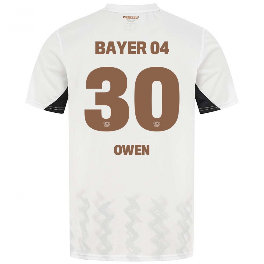 Kinder Emmanuel Owen #30 Weiß Schwarz Auswärtstrikot Trikot 2024/25 T-Shirt Schweiz