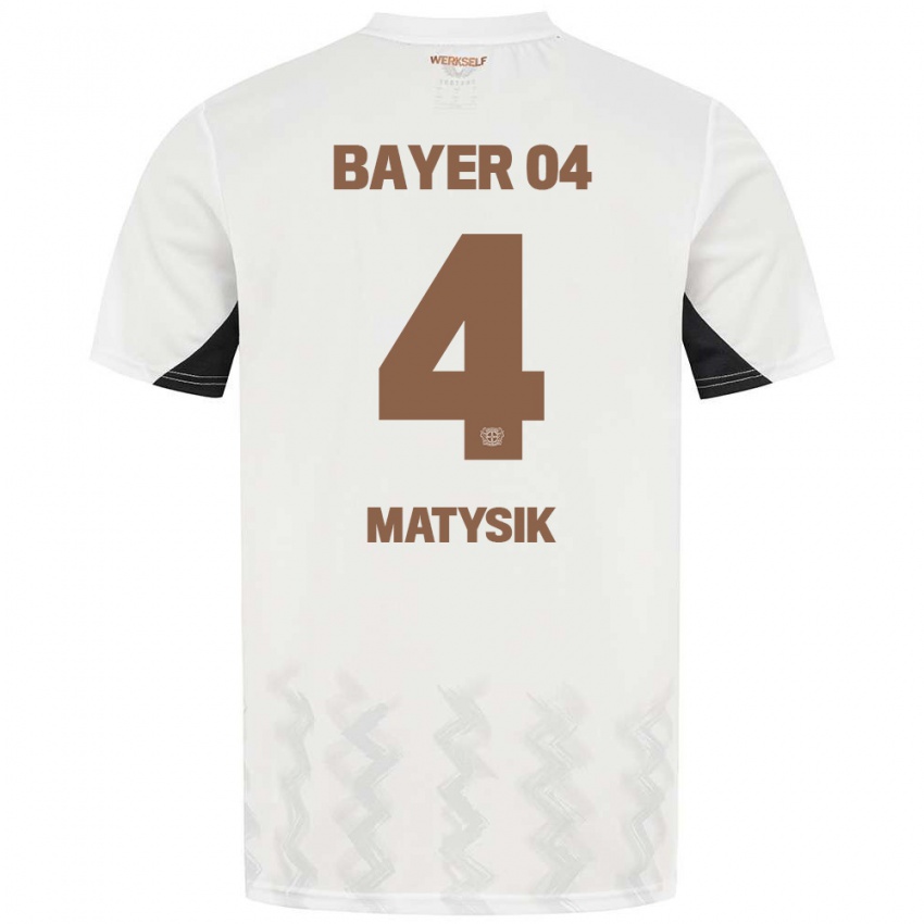 Kinder Sylwia Matysik #4 Weiß Schwarz Auswärtstrikot Trikot 2024/25 T-Shirt Schweiz