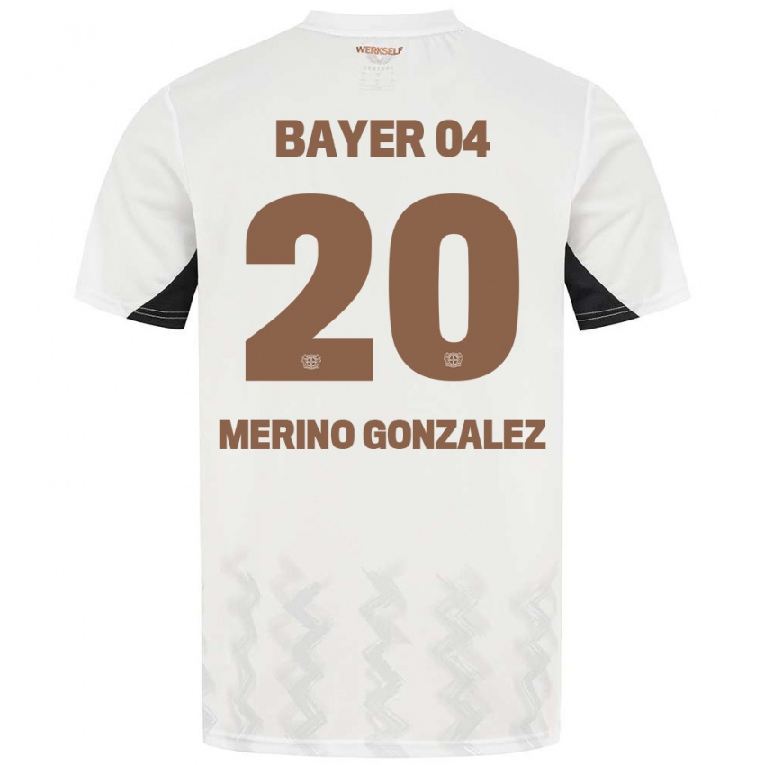 Kinder Estrella Merino Gonzalez #20 Weiß Schwarz Auswärtstrikot Trikot 2024/25 T-Shirt Schweiz