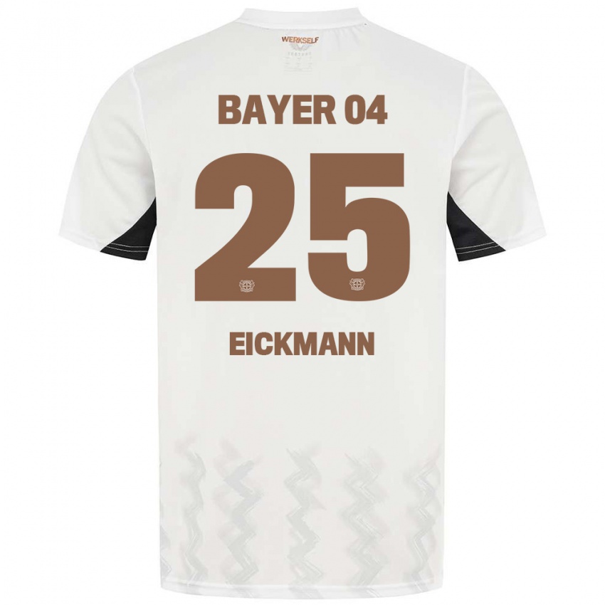 Kinder Mia Eickmann #25 Weiß Schwarz Auswärtstrikot Trikot 2024/25 T-Shirt Schweiz