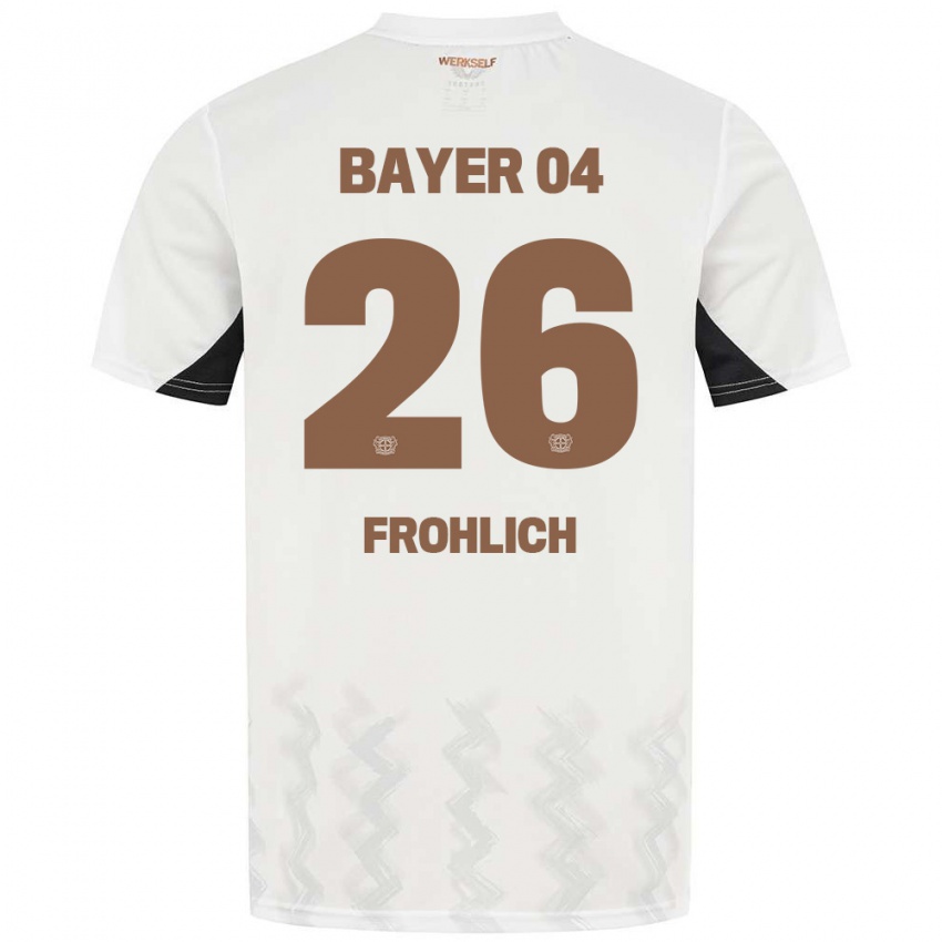 Kinder Clara Fröhlich #26 Weiß Schwarz Auswärtstrikot Trikot 2024/25 T-Shirt Schweiz