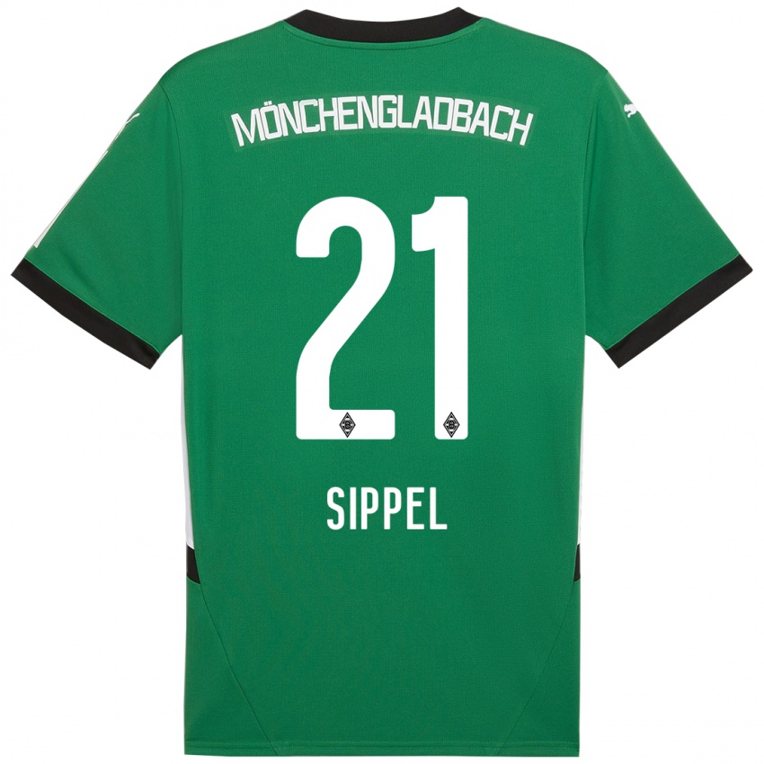 Enfant Maillot Tobias Sippel #21 Vert Blanc Tenues Extérieur 2024/25 T-Shirt Suisse