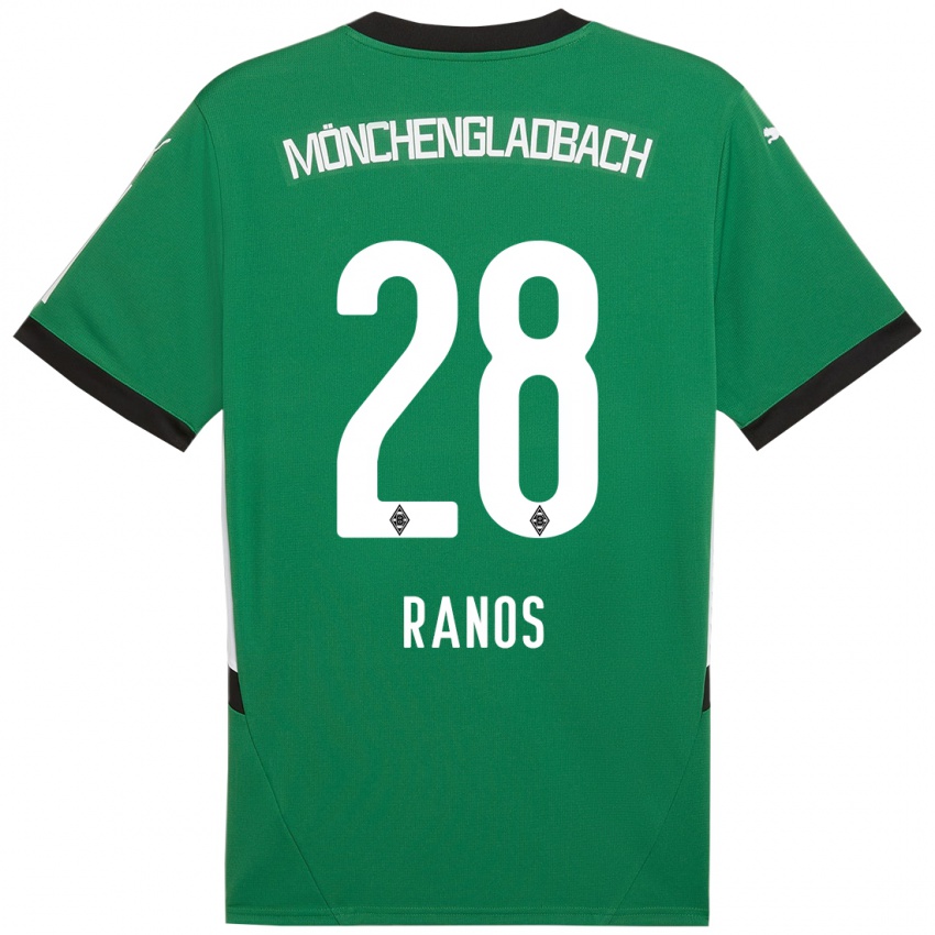 Enfant Maillot Grant-Leon Ranos #28 Vert Blanc Tenues Extérieur 2024/25 T-Shirt Suisse