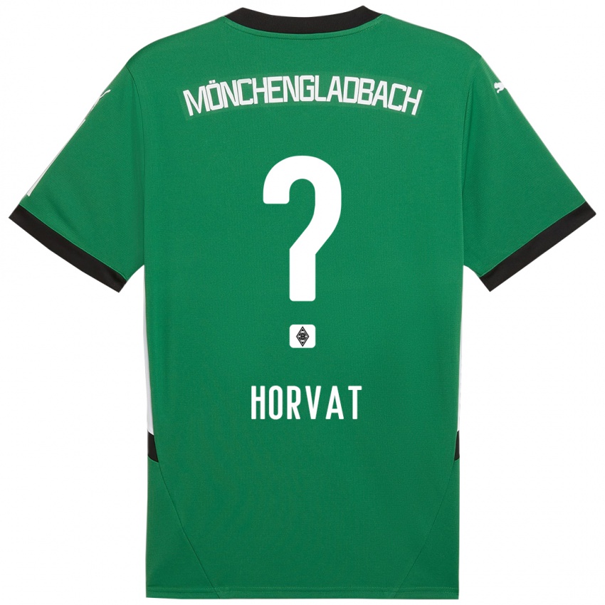 Enfant Maillot Niko Horvat #0 Vert Blanc Tenues Extérieur 2024/25 T-Shirt Suisse