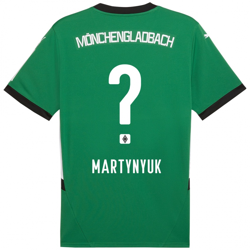 Enfant Maillot Anton Martynyuk #0 Vert Blanc Tenues Extérieur 2024/25 T-Shirt Suisse