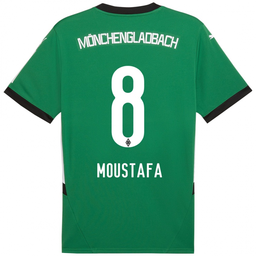 Enfant Maillot Moustafa Ashraf Moustafa #8 Vert Blanc Tenues Extérieur 2024/25 T-Shirt Suisse