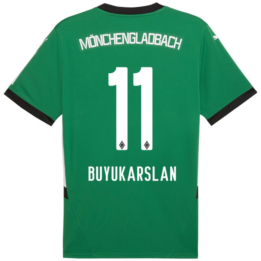 Enfant Maillot Oguzcan Büyükarslan #11 Vert Blanc Tenues Extérieur 2024/25 T-Shirt Suisse