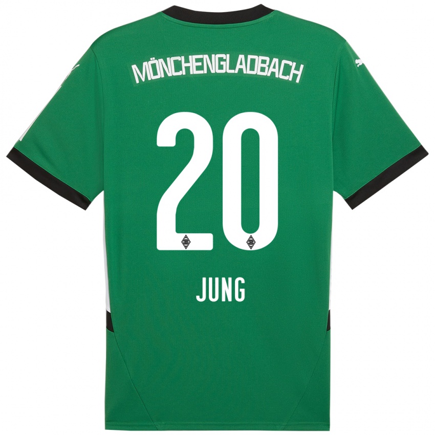 Enfant Maillot In-Gyom Jung #20 Vert Blanc Tenues Extérieur 2024/25 T-Shirt Suisse