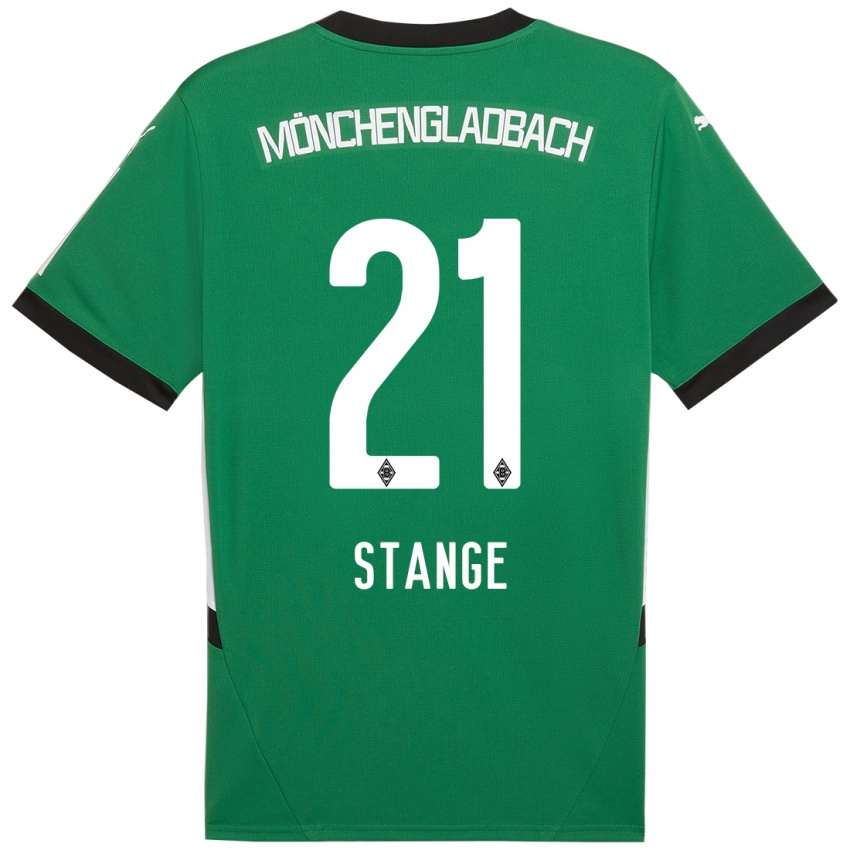 Enfant Maillot Veit Stange #21 Vert Blanc Tenues Extérieur 2024/25 T-Shirt Suisse