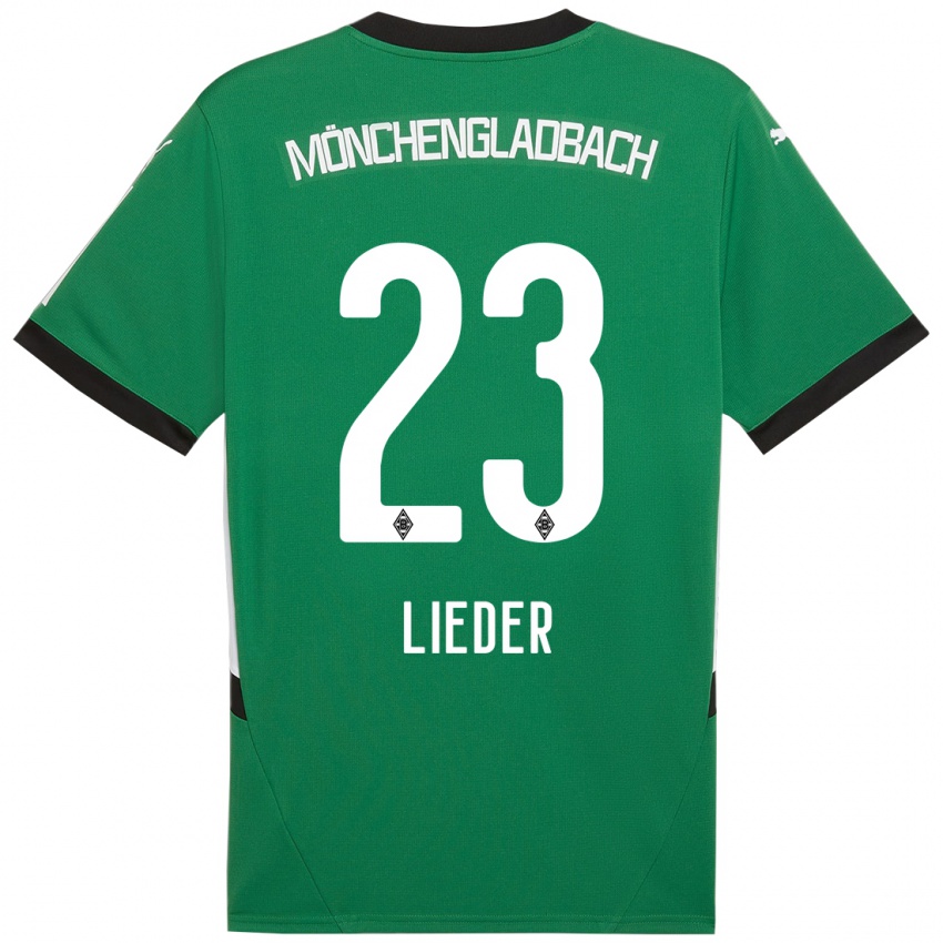 Enfant Maillot Michel Lieder #23 Vert Blanc Tenues Extérieur 2024/25 T-Shirt Suisse