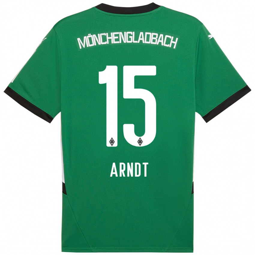 Enfant Maillot Leo Arndt #15 Vert Blanc Tenues Extérieur 2024/25 T-Shirt Suisse