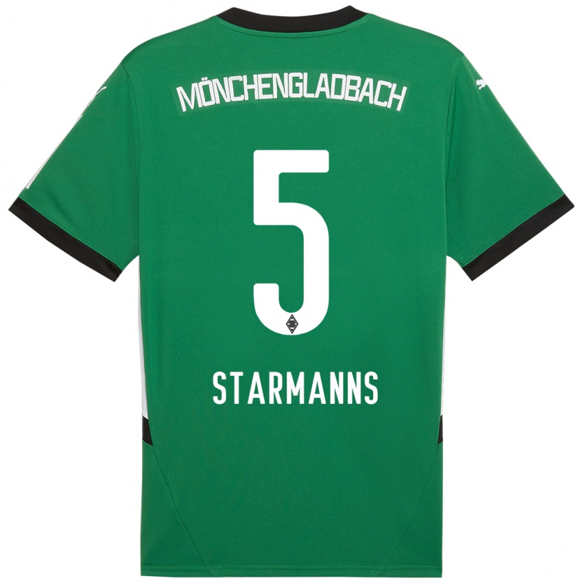 Enfant Maillot Sandra Starmanns #5 Vert Blanc Tenues Extérieur 2024/25 T-Shirt Suisse